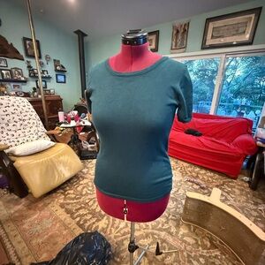 Cielo Deep Teal Fitted Blouse